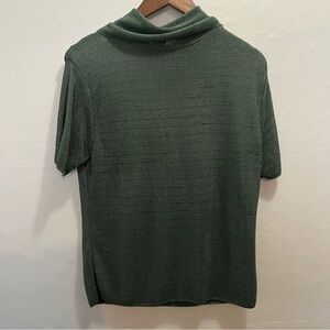 Jaclyn Smith Classic Green Size X-Large Short Sleeve Knit Top 100% Nylon Fall